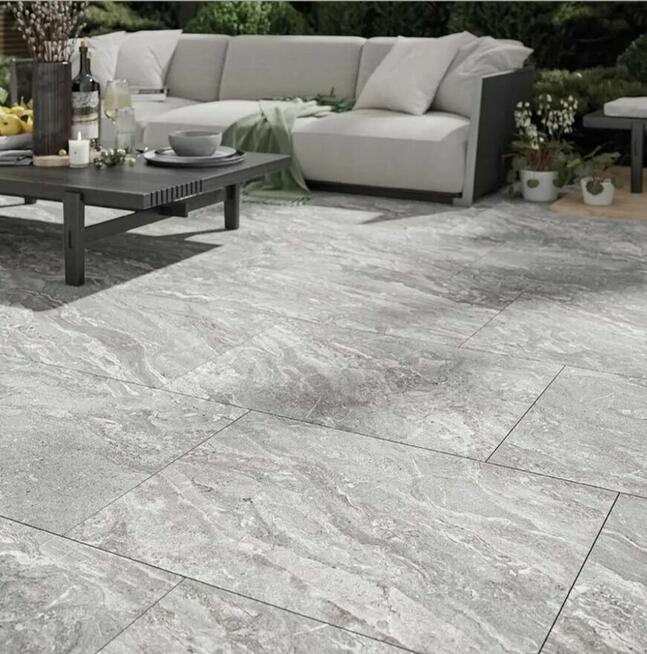 Płyty na taras, patio, balko 2cm Lavastone silver 80x60 gat1