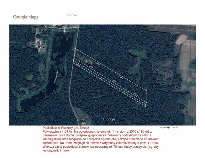 Posiadłość ponad 4 ha z domem, lasem i zbiornikiem wodnym