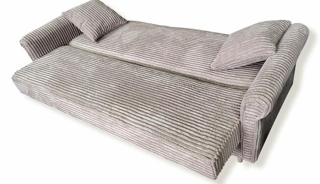 Kanapa rozkładana sztruks wersalka pojemnik funkcja spania