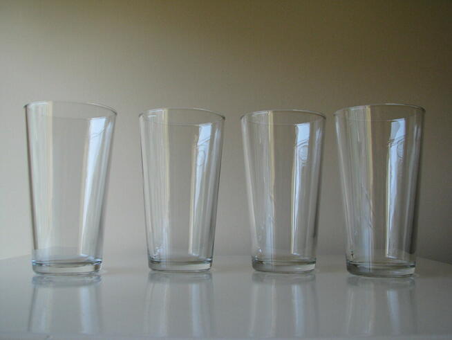 Wysoka szklanka transparentna 0,5 l pokal szklany kufel 4szt
