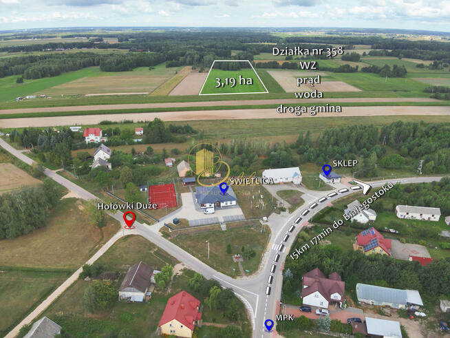 Działka Inwestycyjna - Ponad 3 ha z mediami i WZ