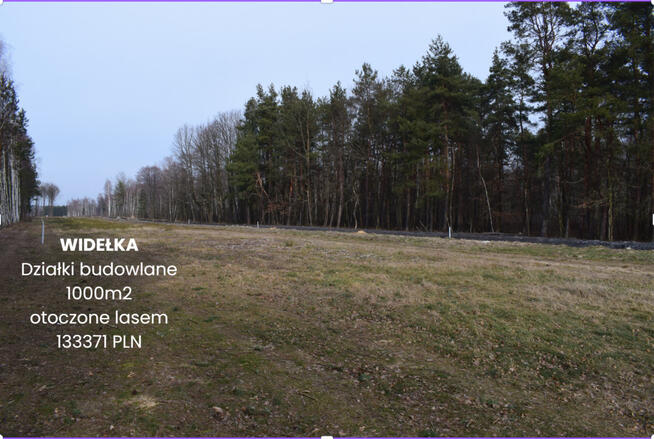 Działki 10a pod zabudowę pod lasem- Widełka
