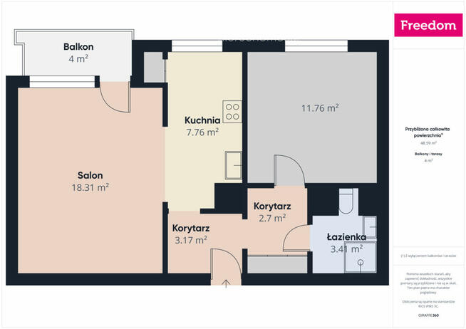 Przestronne 2pokojowe mieszkanie w centrum Łęcznej