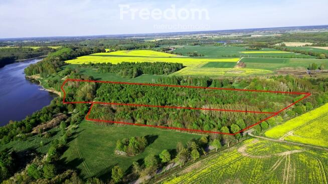 Duża działka z WZ oraz linią brzegową jeziora