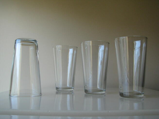 Wysoka szklanka transparentna 0,5 l pokal szklany kufel 4szt