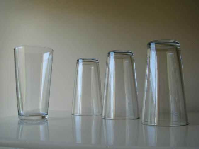 Wysoka szklanka transparentna 0,5 l pokal szklany kufel 4szt