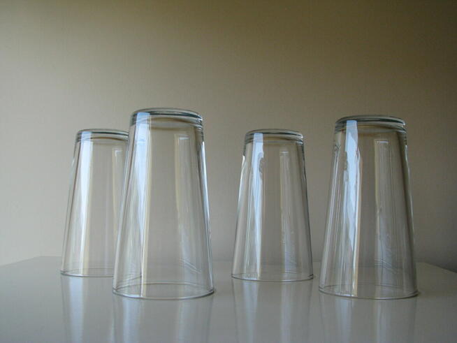 Wysoka szklanka transparentna 0,5 l pokal szklany kufel 4szt