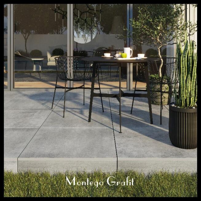 Płyty zewnętrzne mrozoodporne 40x80 gat.1 Montego grafit