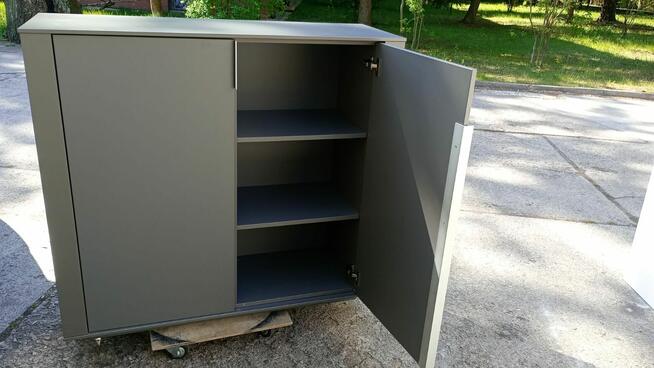 Komoda szafa szara 125x114cm komody szafy szafki biurowe