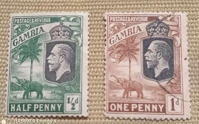 Znaczki Afryka Gambia 1922