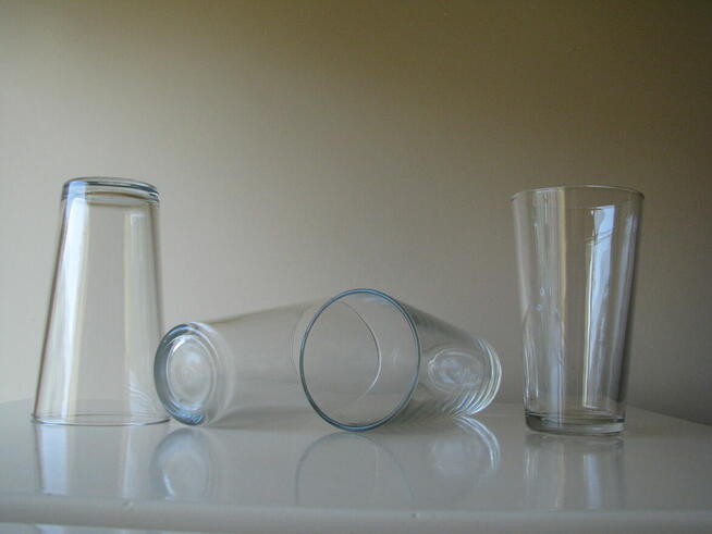 Wysoka szklanka transparentna 0,5 l pokal szklany kufel 4szt