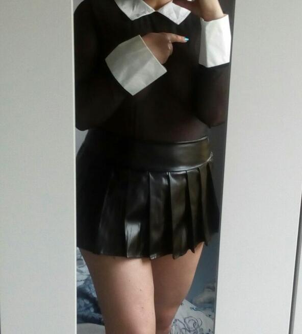 Skórzana spódniczka micro, XL