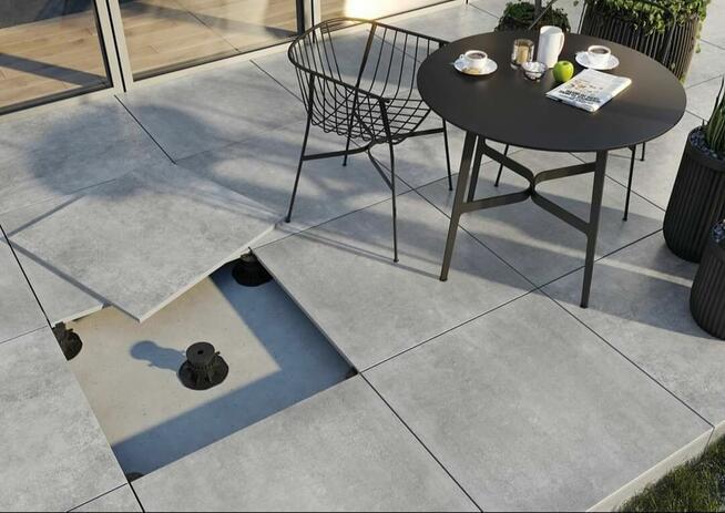Ceramiczne płyty tarasowe 80x80 gat1 gres 2cm Montego grafit