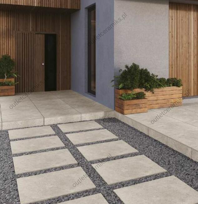 Płyty 2cm na taras wentylowany 80x80 Tacoma silver Cerrad