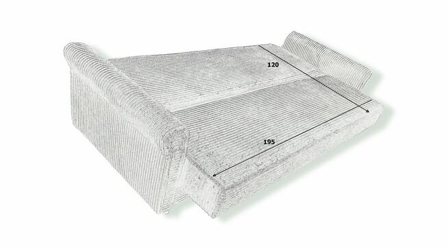 Kanapa rozkładana sztruks wersalka pojemnik funkcja spania