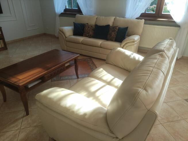 Zestaw kanap skóra naturalna, stan idealny