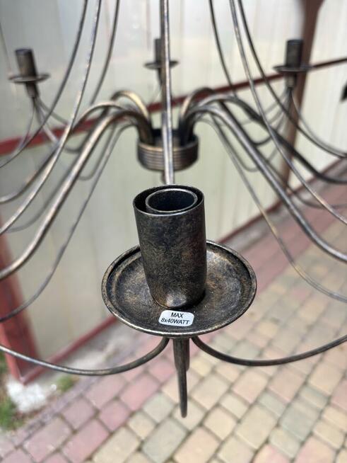 Lampa / Żyrandol wiszący czarny w stylu Rustykalnym