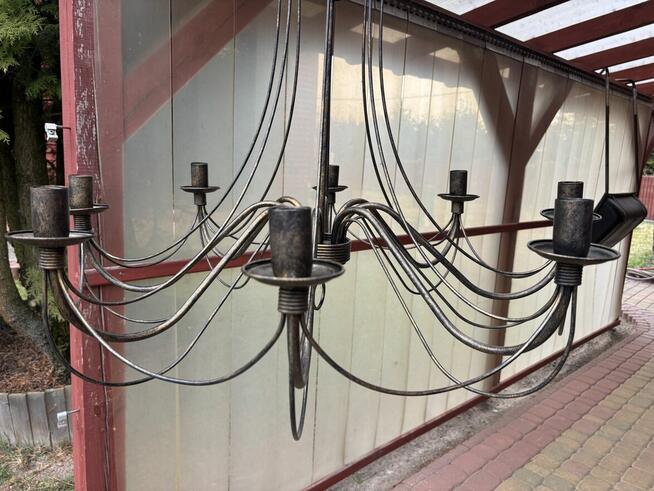 Lampa / Żyrandol wiszący czarny w stylu Rustykalnym