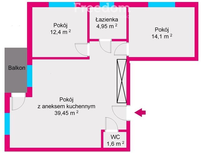 3-pokojowe mieszkanie ul. Architektów 11