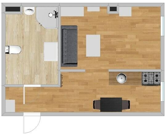 Chodkiewicza 14, Batory, funkcjonalna kawalerka