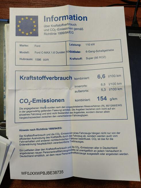 Ford C-Max 1.6 16vBenzyna*150km*