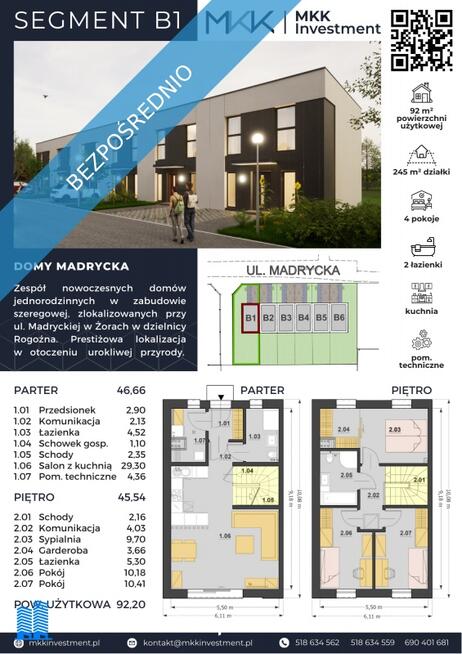 Żory Rogoźna | nowy dom szeregowy z ogrodem | 92m2 | 4 pokoje | 0% prowizji | 0% PCC
