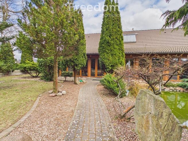 Dom z bali | ogród zimowy 47 m² | duża działka