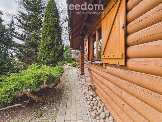 Dom z bali | ogród zimowy 47 m² | duża działka