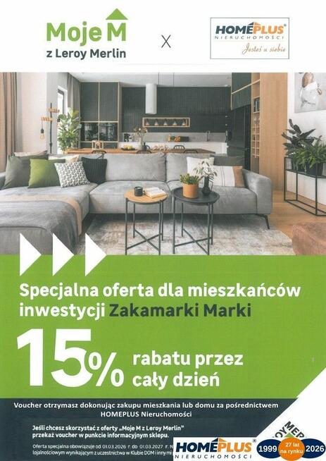 18 km od centrum Warszawy-Marki przy głównej ulicy