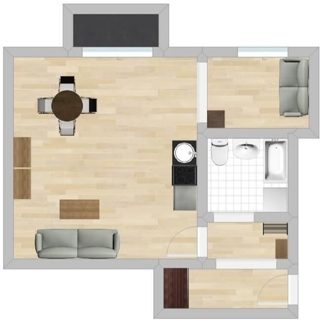 2 pokoje z balkonem- Czerwony Dwór 20, Przymorze