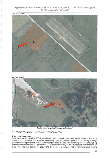 Działki w miejscowości Spytkowice