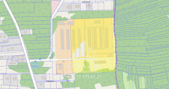 Działka inwestycyjna 5,19 ha Wysoka Głogowska