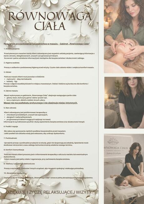Równowaga Ciała gabinet masażu Sylwia Grzebyta