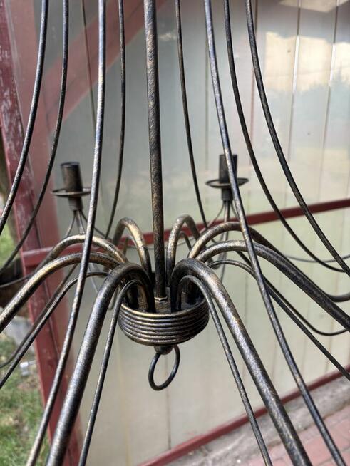 Lampa / Żyrandol wiszący czarny w stylu Rustykalnym