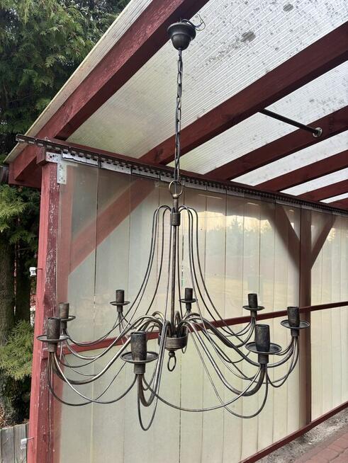 Lampa / Żyrandol wiszący czarny w stylu Rustykalnym
