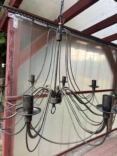 Lampa / Żyrandol wiszący czarny w stylu Rustykalnym