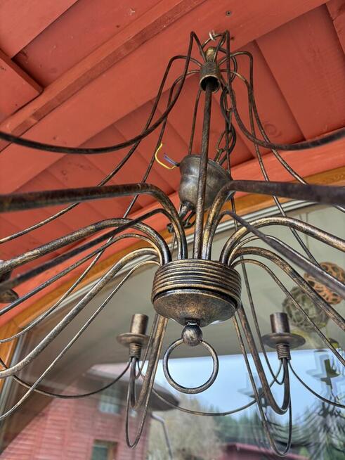 Lampa / Żyrandol wiszący czarny w stylu Rustykalnym