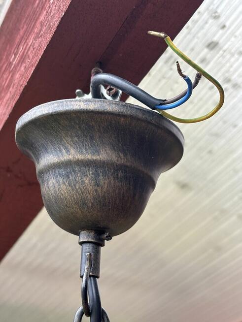 Lampa / Żyrandol wiszący czarny w stylu Rustykalnym