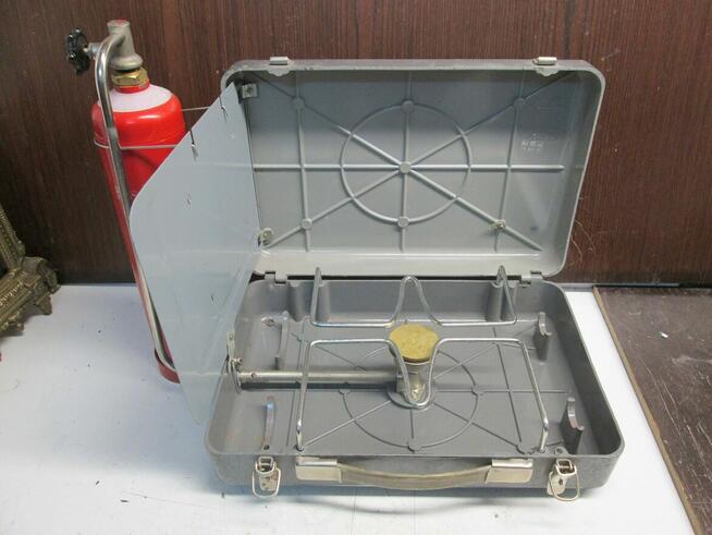 Przenośna kuchenka gazowa turystyczna + 2 butle - ZSRR