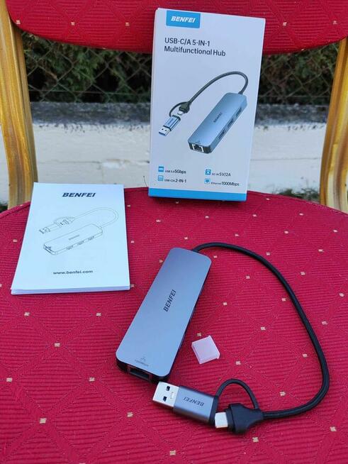 Hub Adapter Stacja dokująca USB-C USB3.0 Ethernet RJ45 BENFEI