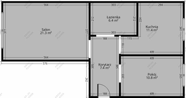 Mieszkanie, 45,50 m², Praszka