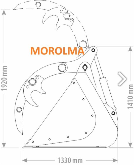 Łyżka z dociskiem łyżkokrokodyl szufla GOLIAT FK MACHINERY