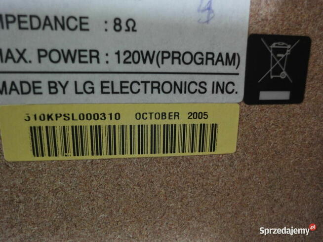 Subwoofer pasywny LG