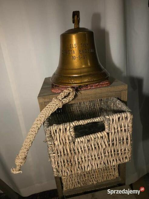 Stary dzwon okrętowy Rok 1991 Vintage marynistyka Super stan