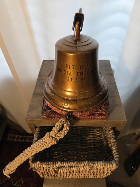 Stary dzwon okrętowy Rok 1991 Vintage marynistyka Super stan