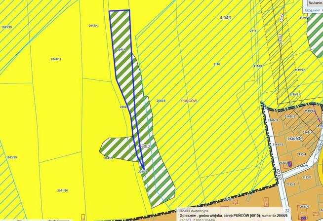 Działka leśna Puńców gm. Goleszów