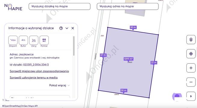 Działka 1100 m² | Jeszkowice | WZ | media