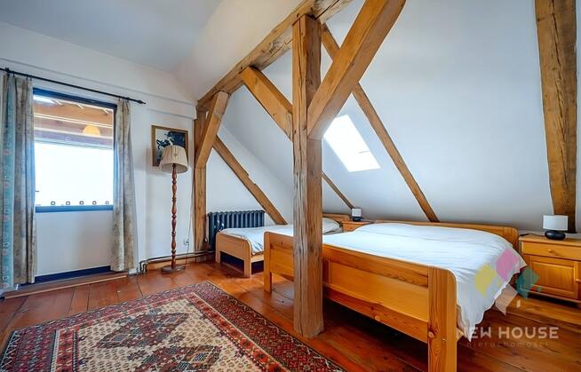 Zdory, dom z bala na działce 6471 m2, basen, sauna