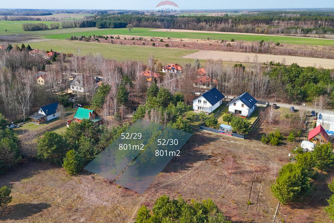 Działka budowlana 801 m², Błędowo, ul. Brzozowa