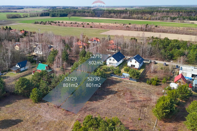 Działka budowlana 801 m², Błędowo, ul. Brzozowa